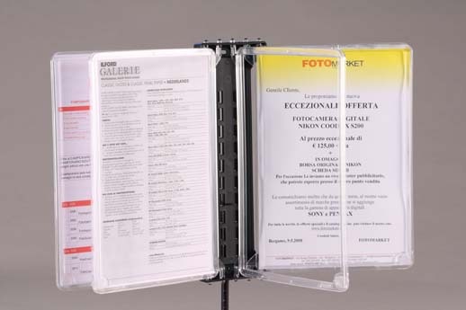 LEGGIO PORTA LICENZE F.TO A4 DA PARETE A 5 POSTI 
