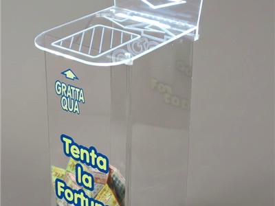 COLONNINA RACCOGLI GRATTA E VINCI "GRATTA QUA" NUOVO MODELLO