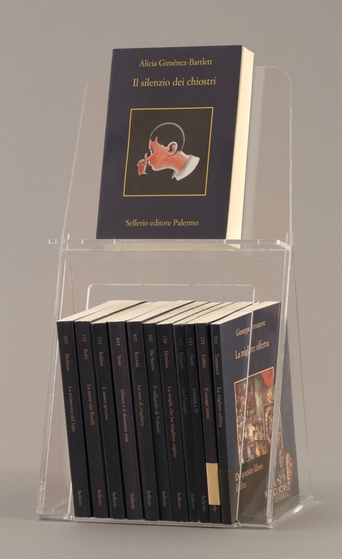 ESPOSITORE DA BANCO IN PLEXIGLASS PER ESPOSIZIONE LIBRI 