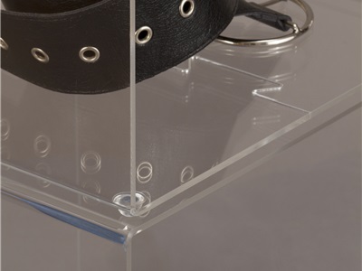 CUBO IN PLEXIGLASS TRASPARENTE IMPILABILE PER ESPOSIZIONE