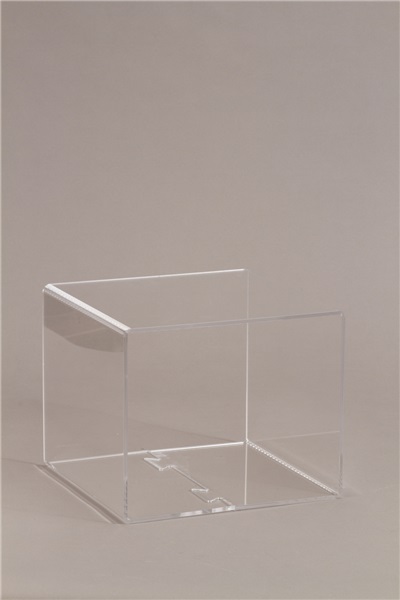 CUBO IN PLEXIGLASS TRASPARENTE IMPILABILE PER ESPOSIZIONE