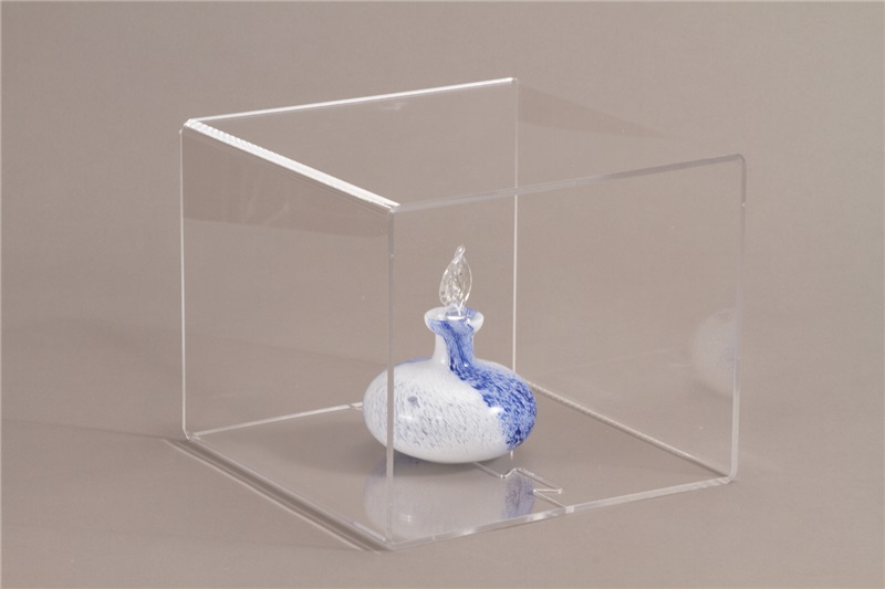 cubo in plexiglass trasparente impilabile per esposizione