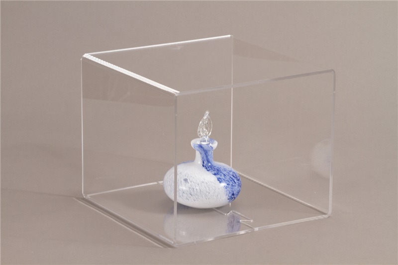 CUBO IN PLEXIGLASS TRASPARENTE IMPILABILE PER ESPOSIZIONE