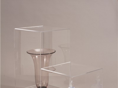 CUBO IN PLEXIGLASS TRASPARENTE IMPILABILE PER ESPOSIZIONE