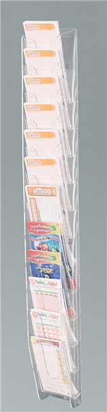 ESPOSITORE DA PARETE PER SCHEDINE A 12 TASCHE VERTICALI