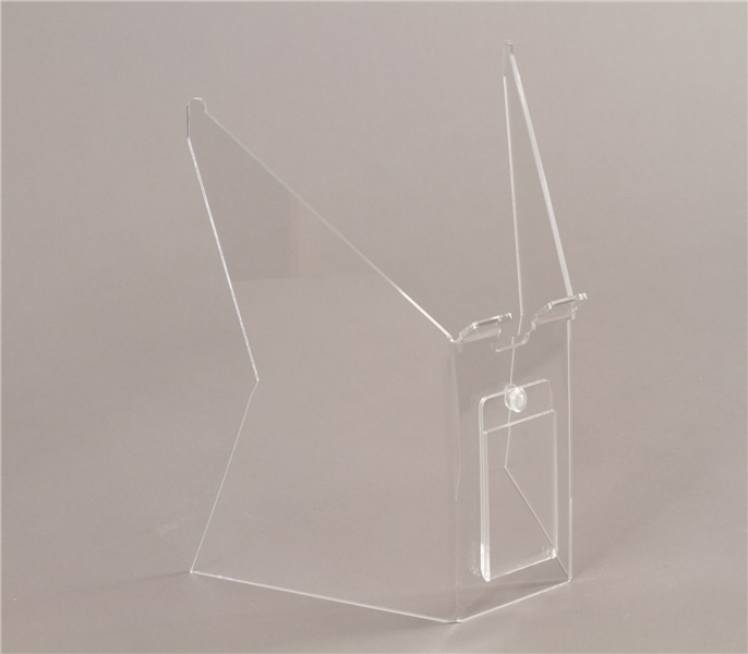 ALZATA PORTA TABLET DA VETRINA IN PLEXIGLASS TRASPARENTE H32