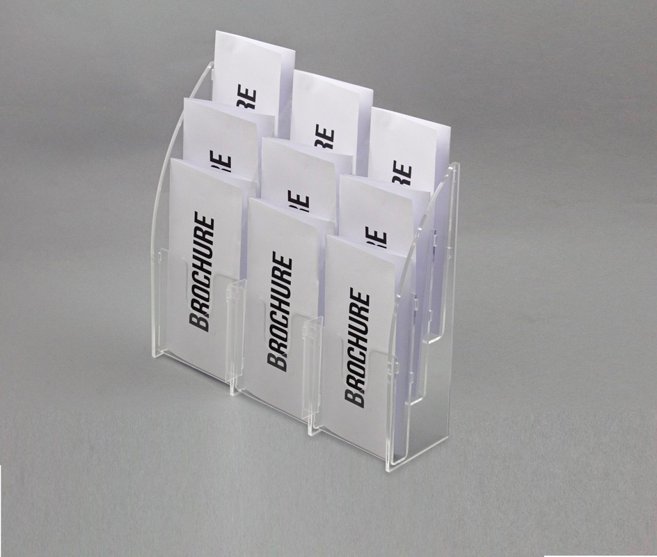 ESPOSITORE DA BANCO A 9 TASCHE PORTA BROCHURE