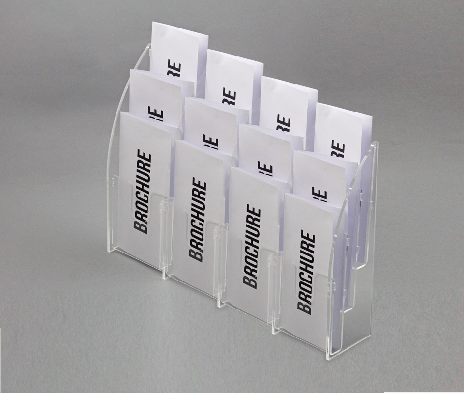 ESPOSITORE DA BANCO A 12 TASCHE PORTA BROCHURE