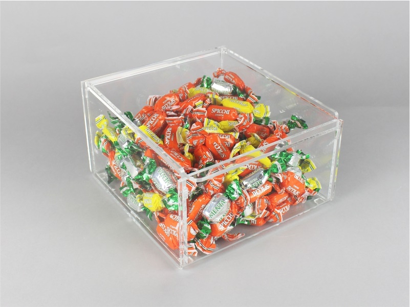 scatola in plexiglass trasparente multiuso - non per contatto alimentare