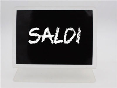 espositore in plexiglass con lavagna magnetica scrivibile con gessetti -33x29