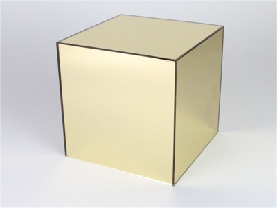 cubi in plexiglass specchiato oro