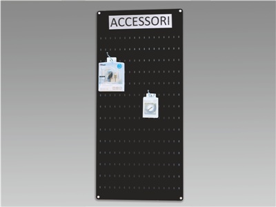 espositore da parete porta blister plexiglass nero