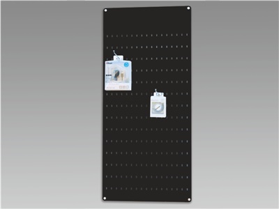 espositore da parete porta blister plexiglass nero