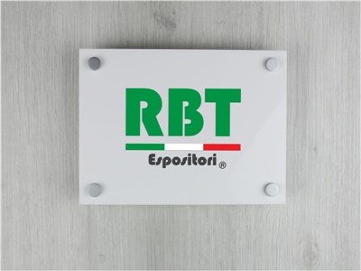 targa plexiglass bianco rettangolare