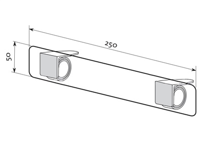 FRONTALE PER CHIOCCIOLE CON ADESIVO CM 25X5