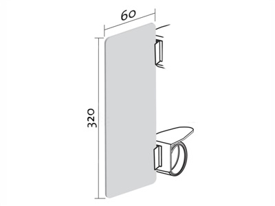 PANNELLO PER CHIOCCIOLE CON GRIPPER CM 32X6