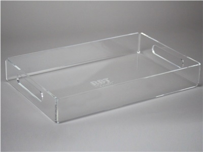 vassoio in plexiglass trasparente modello A