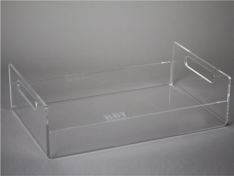 vassoio in plexiglass trasparente modello B