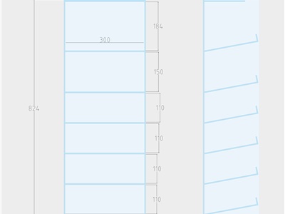 Vetrina da banco per sigarette usa e getta a 6 piani L= 31 cm