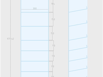 Vetrina da banco per sigarette usa e getta a 7 piani L= 31 cm