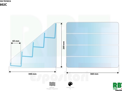 ESPOSITORE A SCALETTA A 4 PIANI