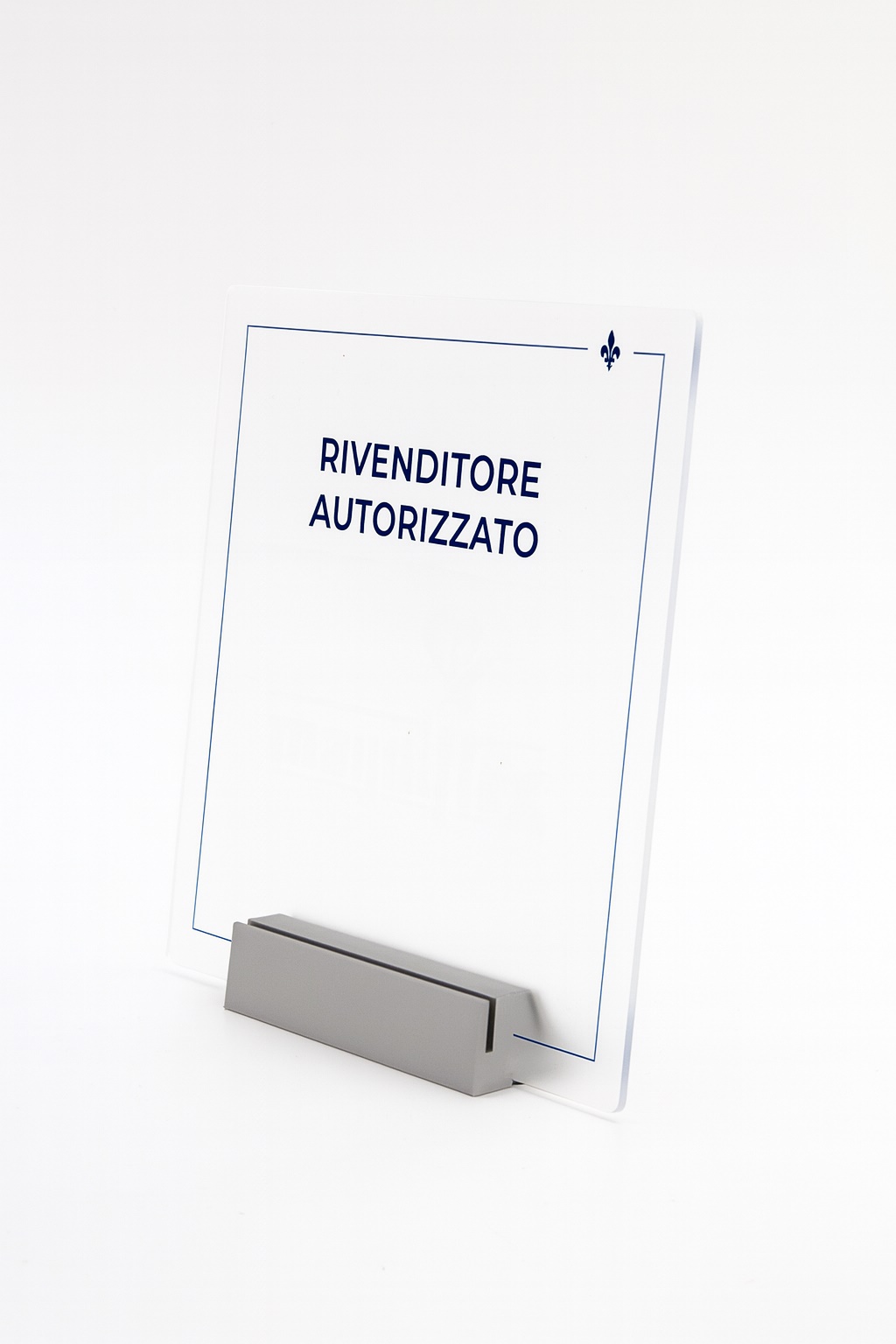 Targa in plexiglass da banco