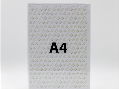 PORTA AVVISI DA BANCO IN PLEXIGLASS A4