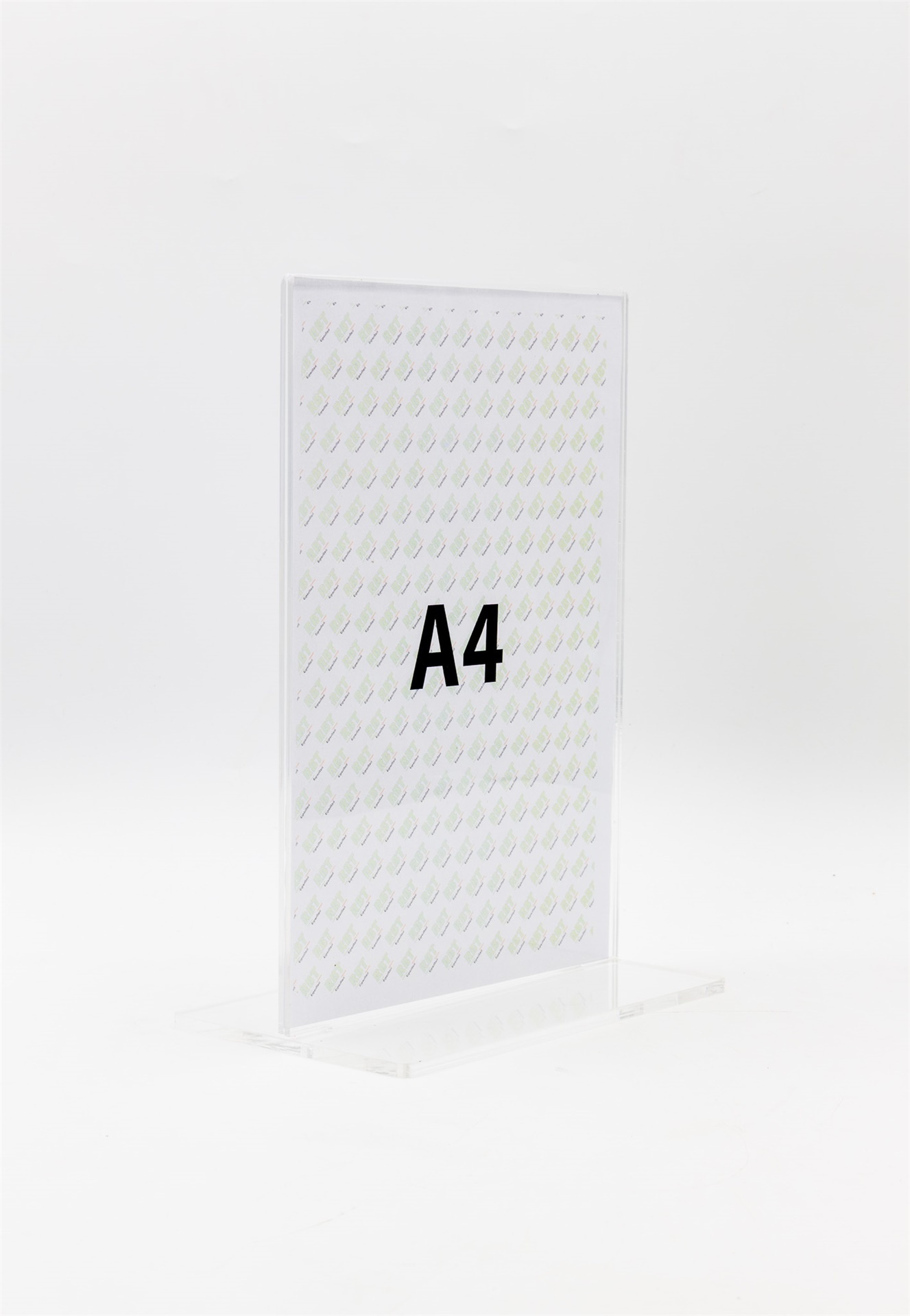 PORTA AVVISI A4 DA BANCO IN PLEXIGLASS CON BASE RIMOVIBILE