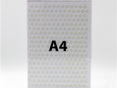PORTA AVVISI A4 DA BANCO IN PLEXIGLASS CON BASE RIMOVIBILE