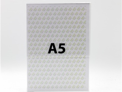 PORTA AVVISI A5 DA BANCO IN PLEXIGLASS CON BASE RIMOVIBILE KIT DA 5 PZ