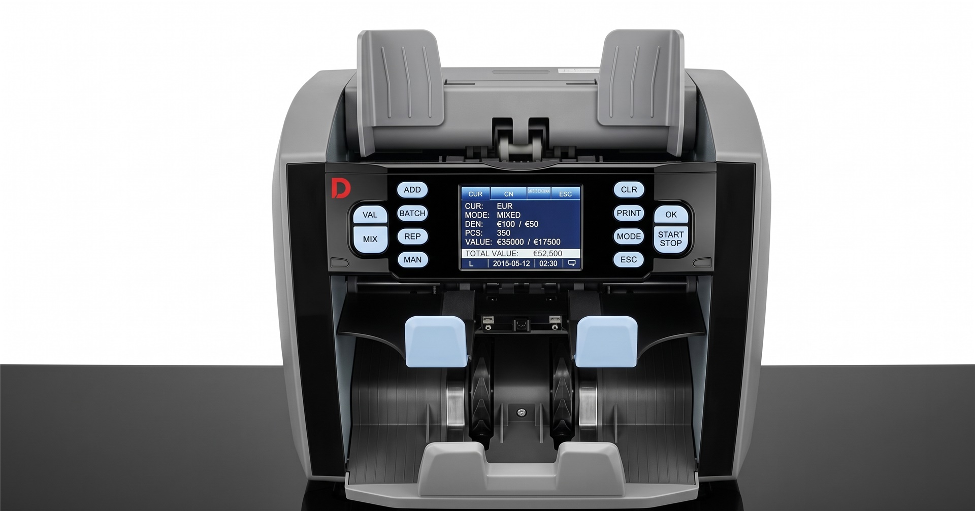 SELEZIONATRICE DI BANCONOTE MISTE DP-8122 con QUADRUPLO CIS